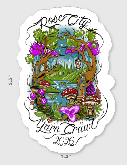 2026 Rose City Yarn Crawl Sticker