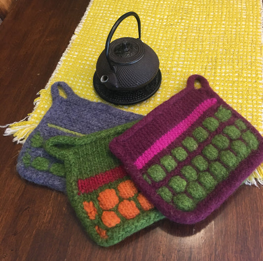 "Change Your Life" Felted Potholders